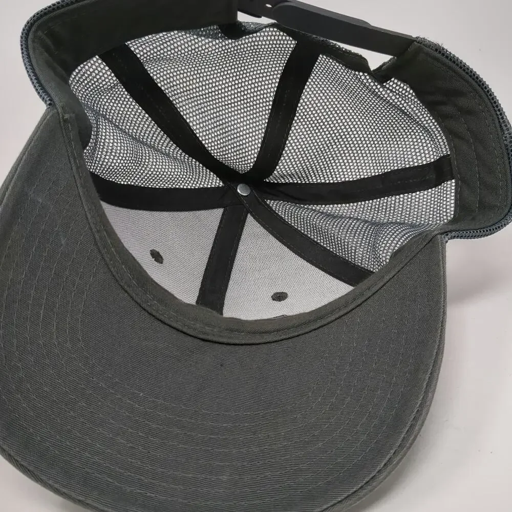 Patagonia Trucker Hat Gray One Size Mesh Back Snapback Mountain Logo Patch